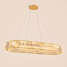 Luméa – Lustre LED ovale en cristal