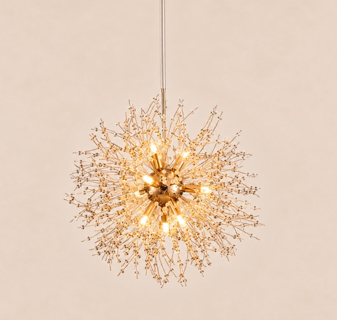 Nélys – Lustre sculptural en cristal