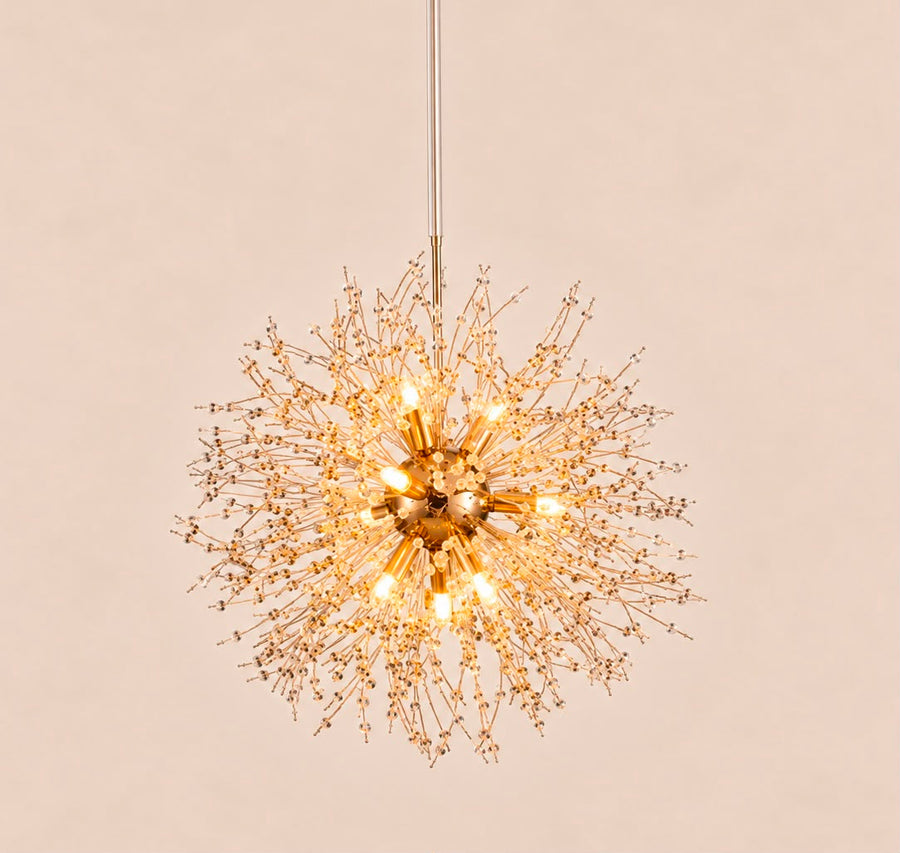 Nélys – Lustre sculptural en cristal