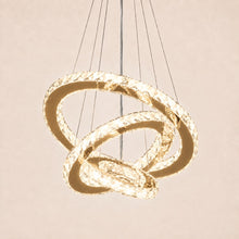 Soléa – Lustre cristal 3 anneaux