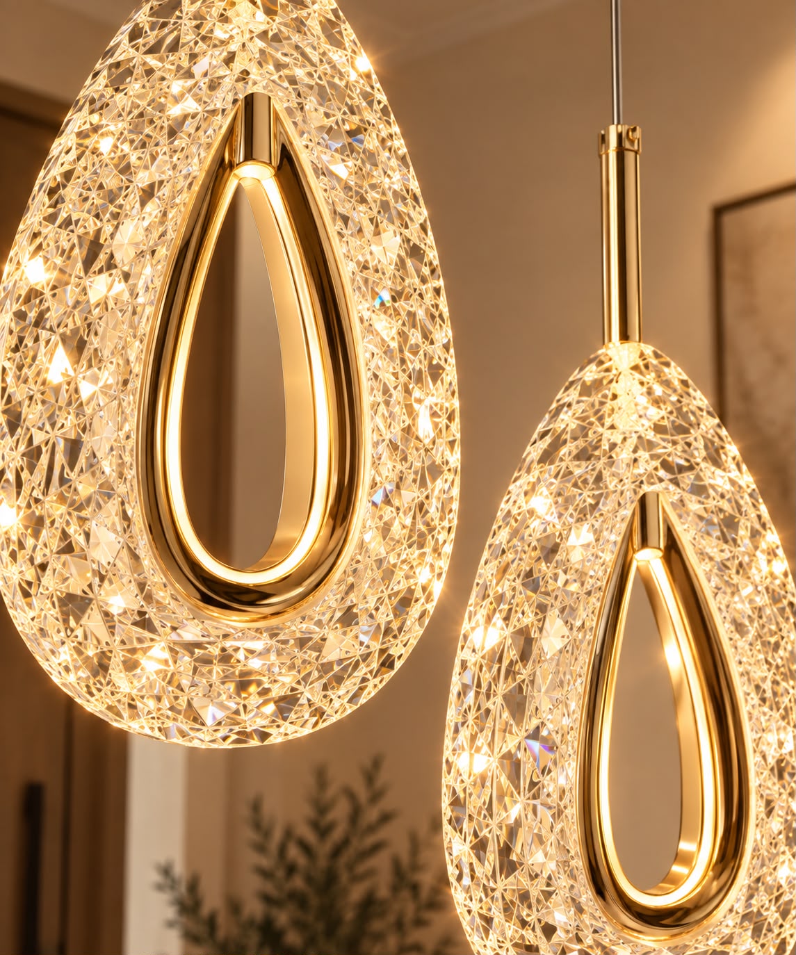 Avelia – Suspension LED en cristal