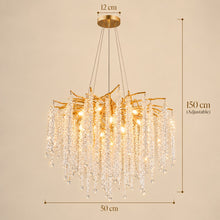 Sélyra – Lustre cascade en cristal