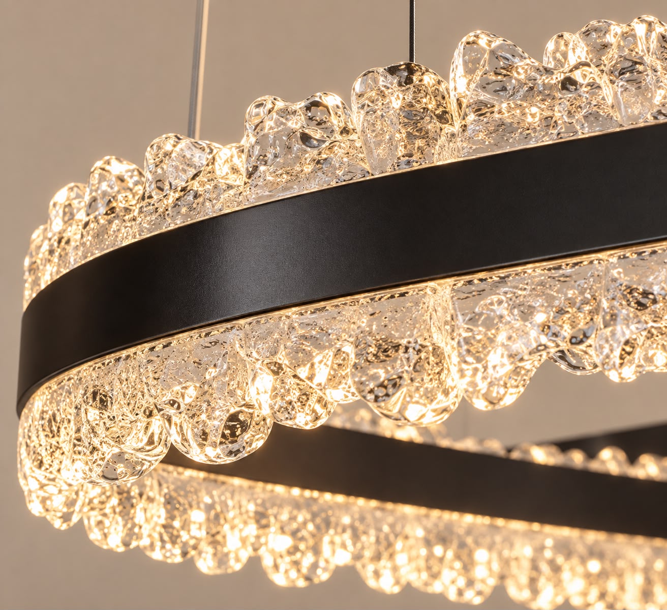 Sélor – Suspension ovale en cristal