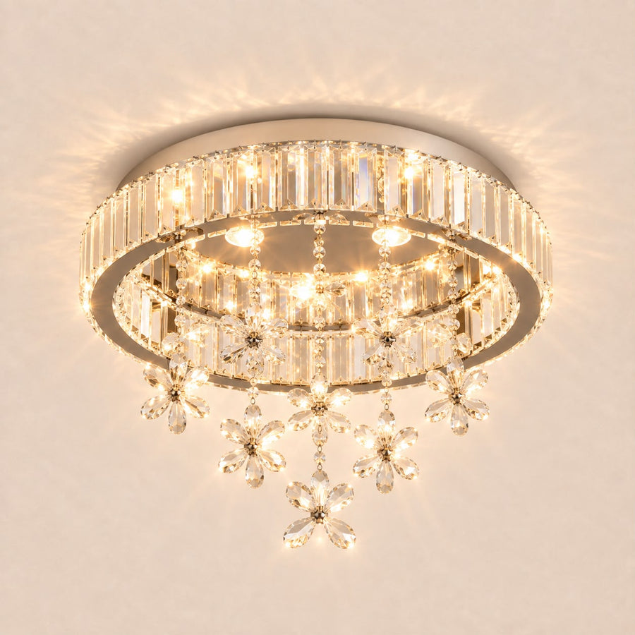 Fléora – Plafonnier en cristal floral