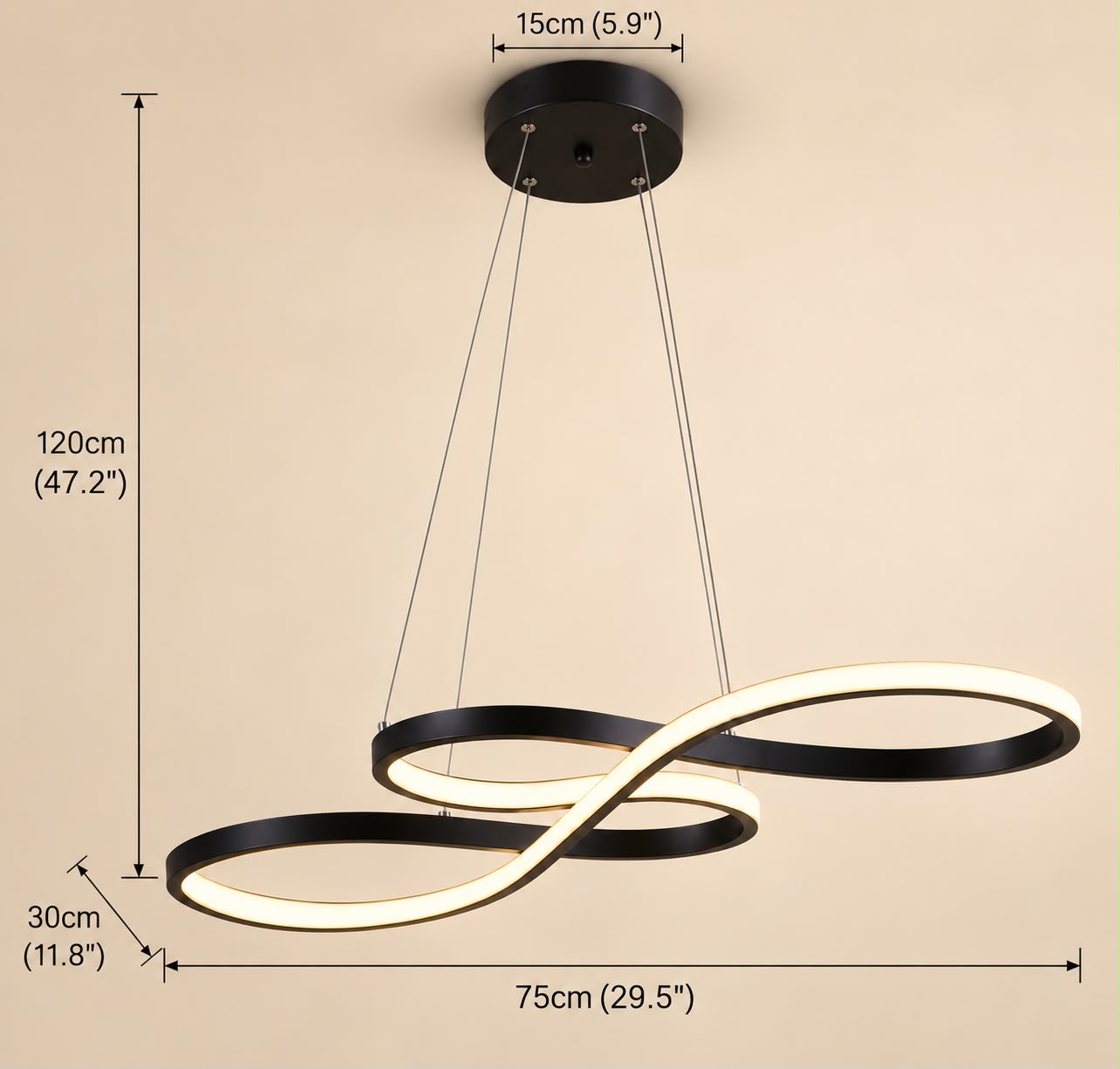 Aelys – Suspension LED sculpturale