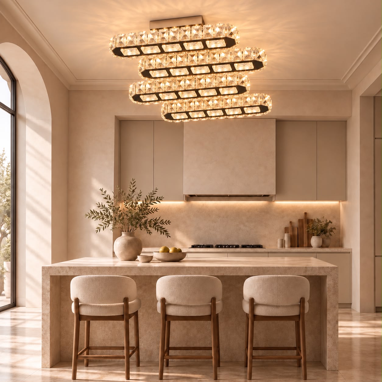 Velora – Plafonnier LED en cristal