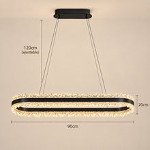 Sélor – Suspension ovale en cristal