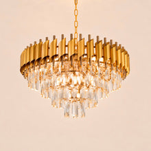 Calysta – Lustre en cristal doré