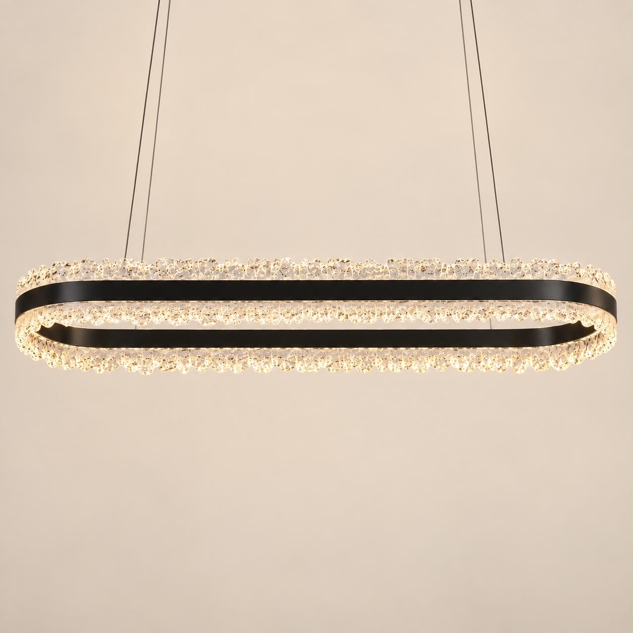 Sélor – Suspension ovale en cristal