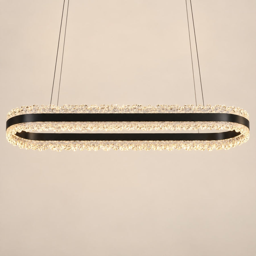 Sélor – Suspension ovale en cristal