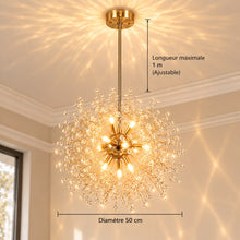 Nélys – Lustre sculptural en cristal