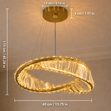 Elyra – Suspension LED en cristal torsadé