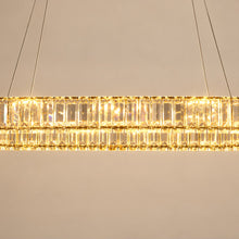 Luméa – Lustre LED ovale en cristal