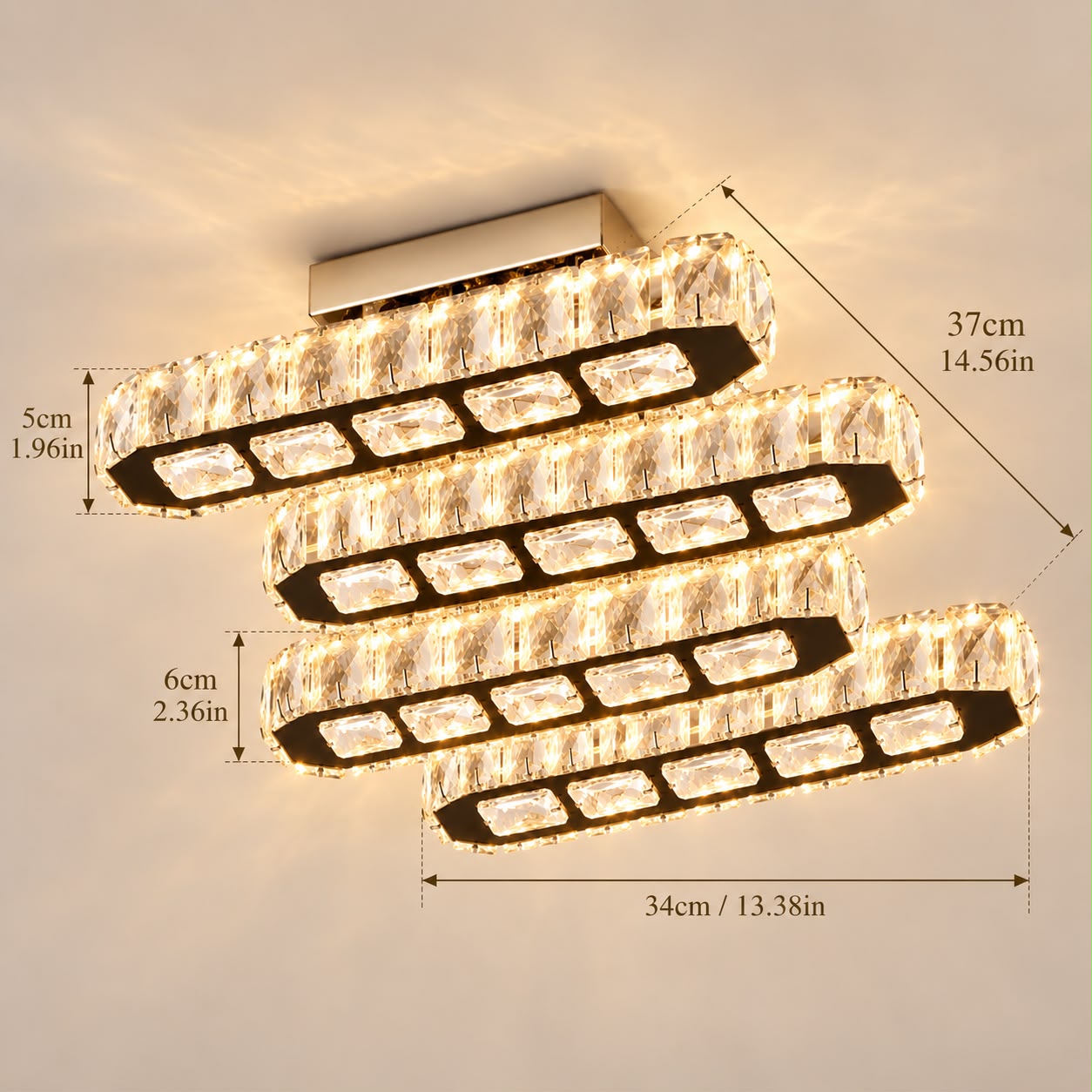Velora – Plafonnier LED en cristal