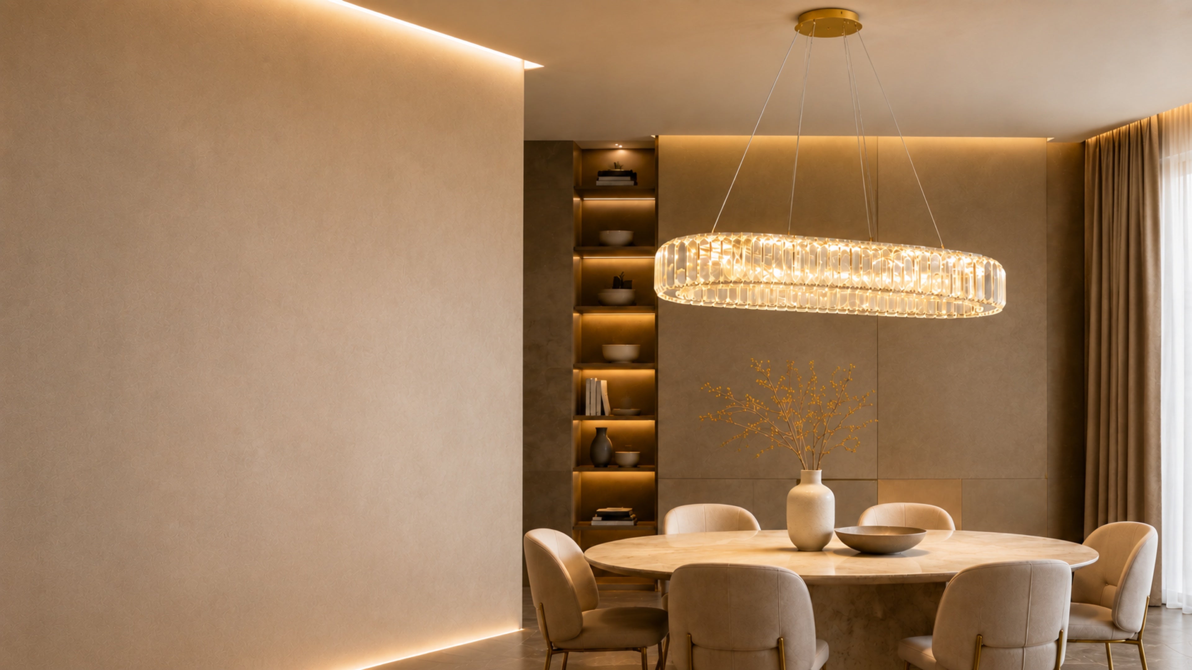 Lustre Auré dans une salle à manger contemporaine — visuel principal